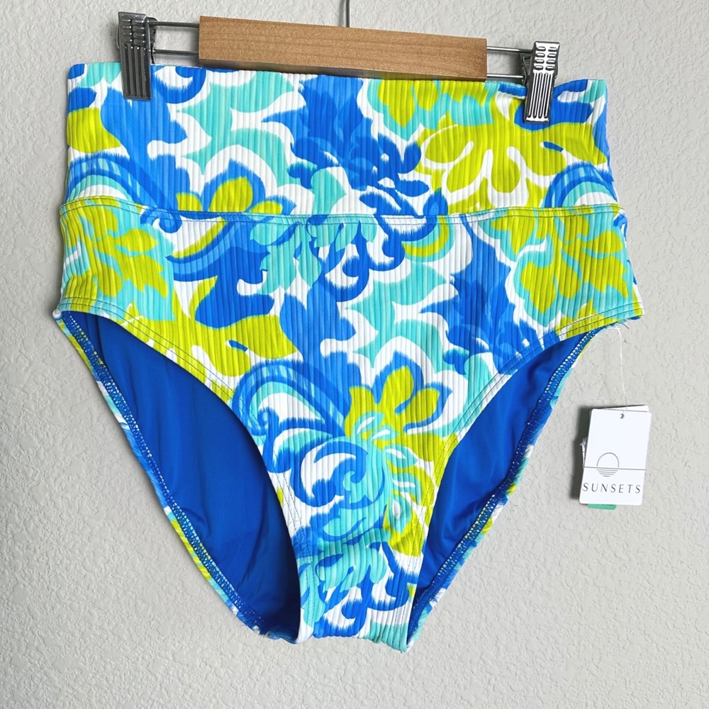 Sunsets Ocean Muse Simone Tankini E-Cup & Hannah High Waist Bottom Set XL NEW - Picture 3 of 14